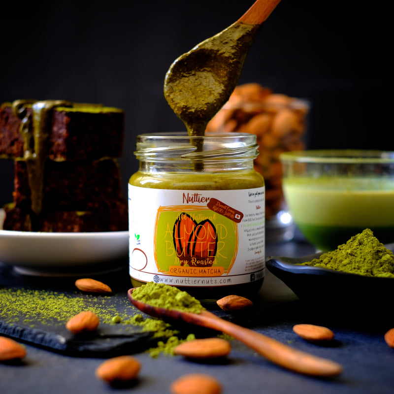 Nuttier Organic Matcha Almond Butter Crafted in Singapore Vegan Friendly