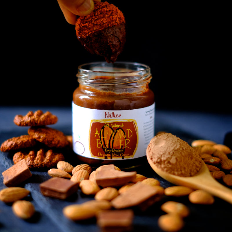 Nuttier All Natural Organic Raw Cacao Almond Butter Crafted In Singapore