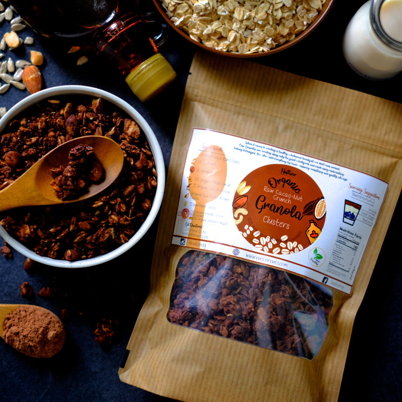 Nuttier Organic Raw Cacao Nut Granola Vegan Friendly