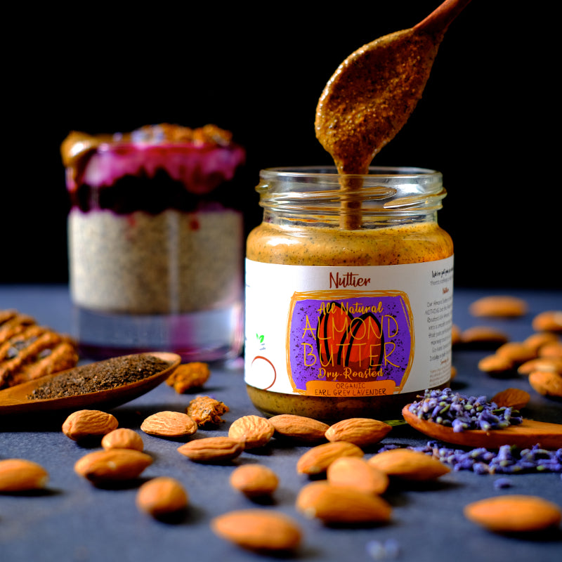 Nuttier All Natural Earl Grey Lavender Almond Butter Crafted In Singapore