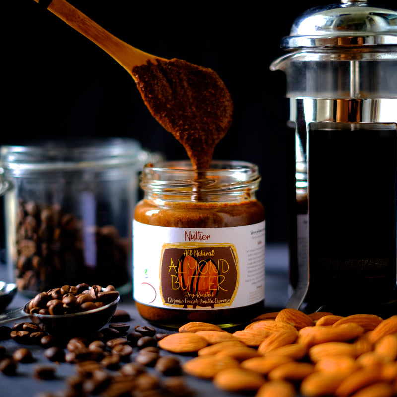 Nuttier All Natural Organic French Vanilla Espresso Almond Butter Crafted In Singapore
